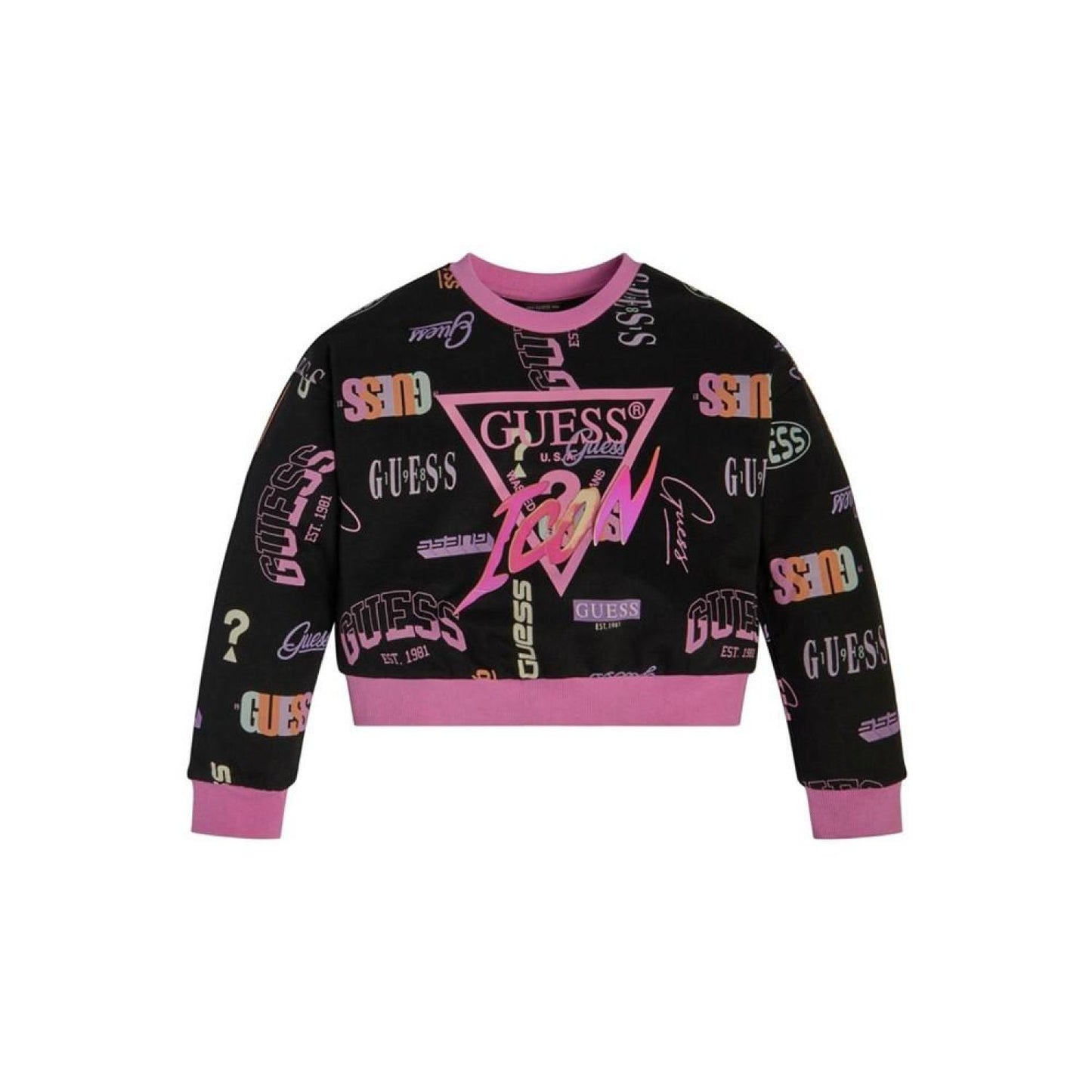 Big Girls French Terry All Over Print Sweatshirt