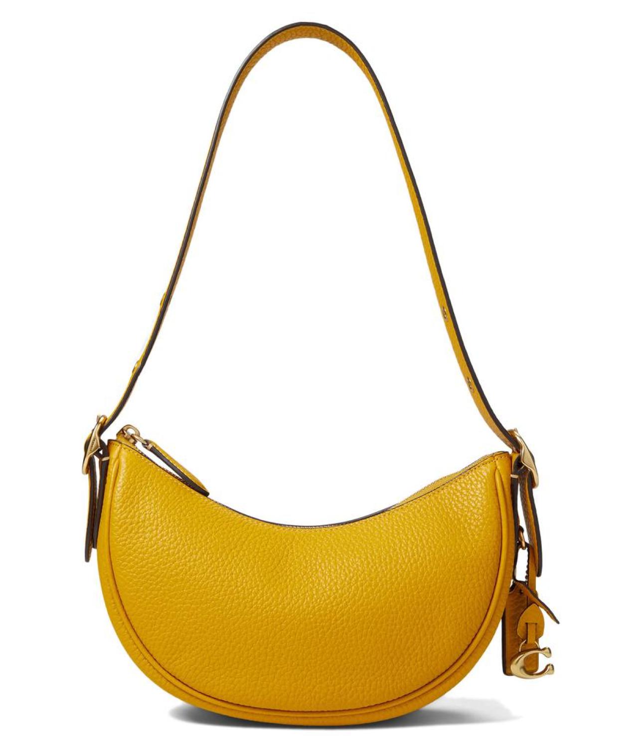 Soft Pebble Leather Luna Shoulder Bag