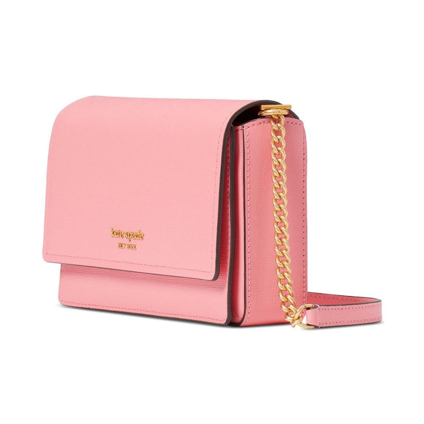 Morgan Saffiano Leather Flap Chain Wallet