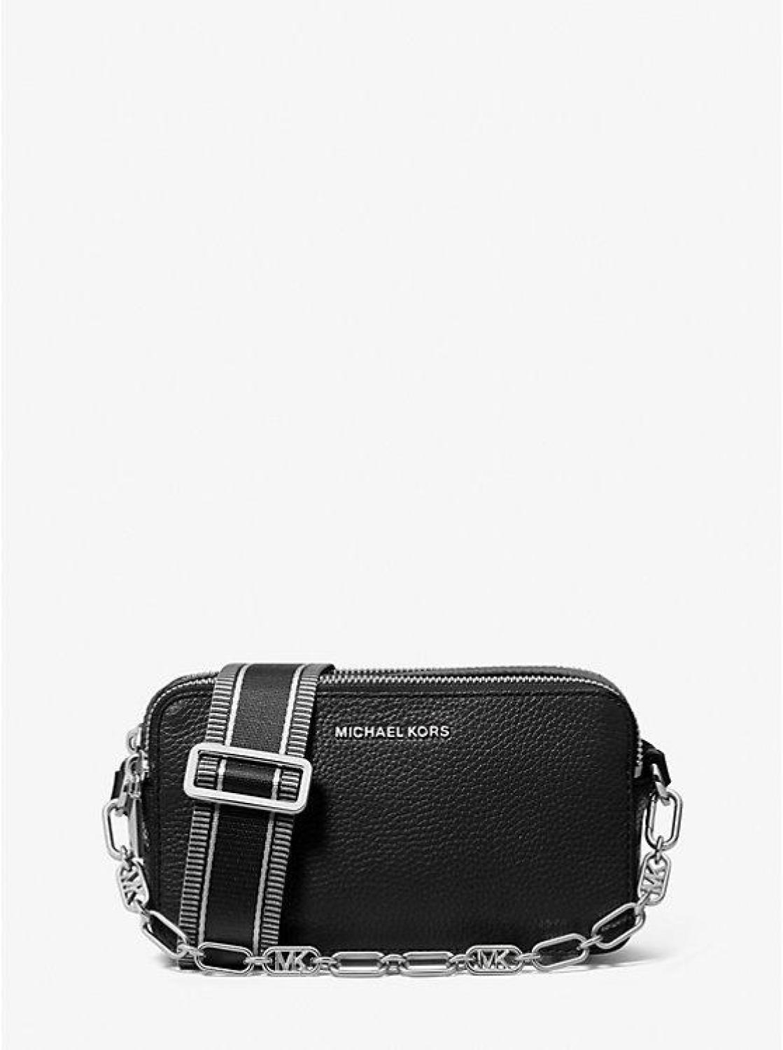 Jet Set Small Pebbled Leather Double-Zip Camera Bag