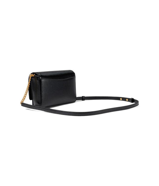 Morgan Bow Bedazzled Bow Patent Leather Flap Chain Wallet