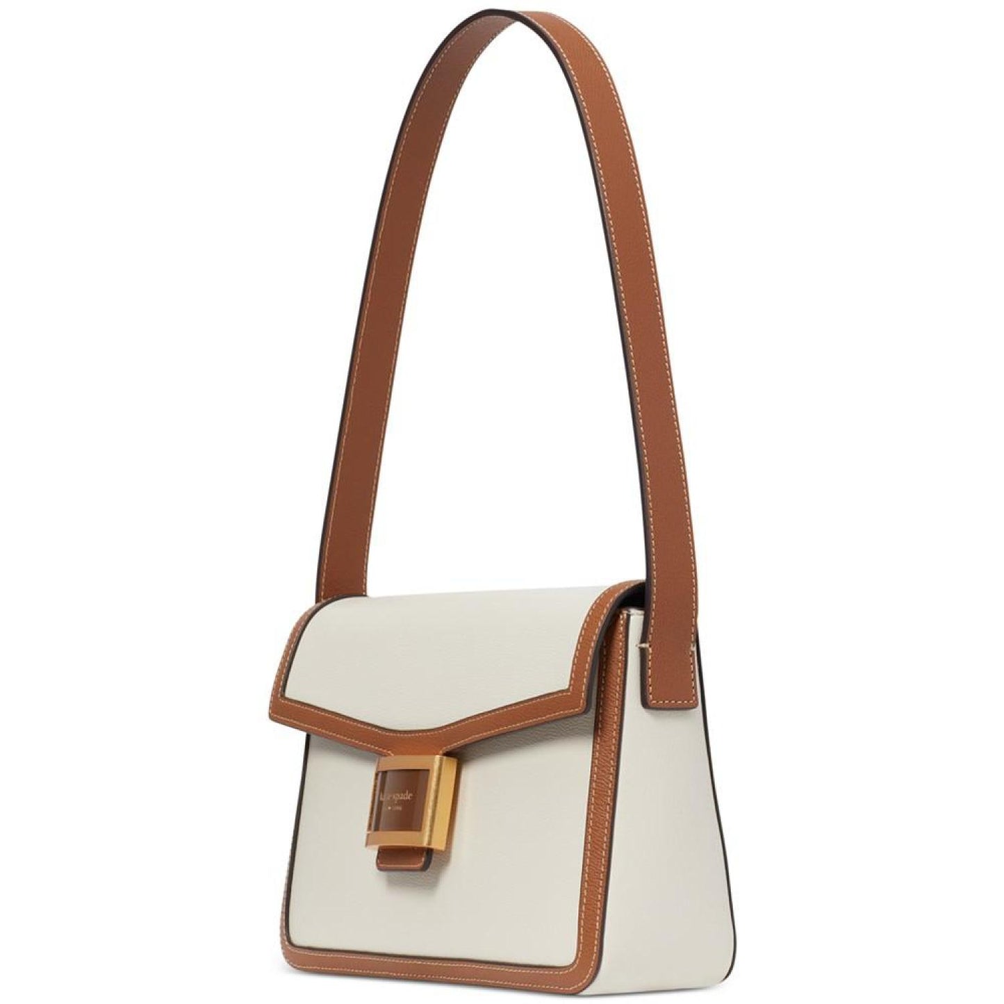 Katy Colorblocked Textured Leather Medium Shoulder Bag