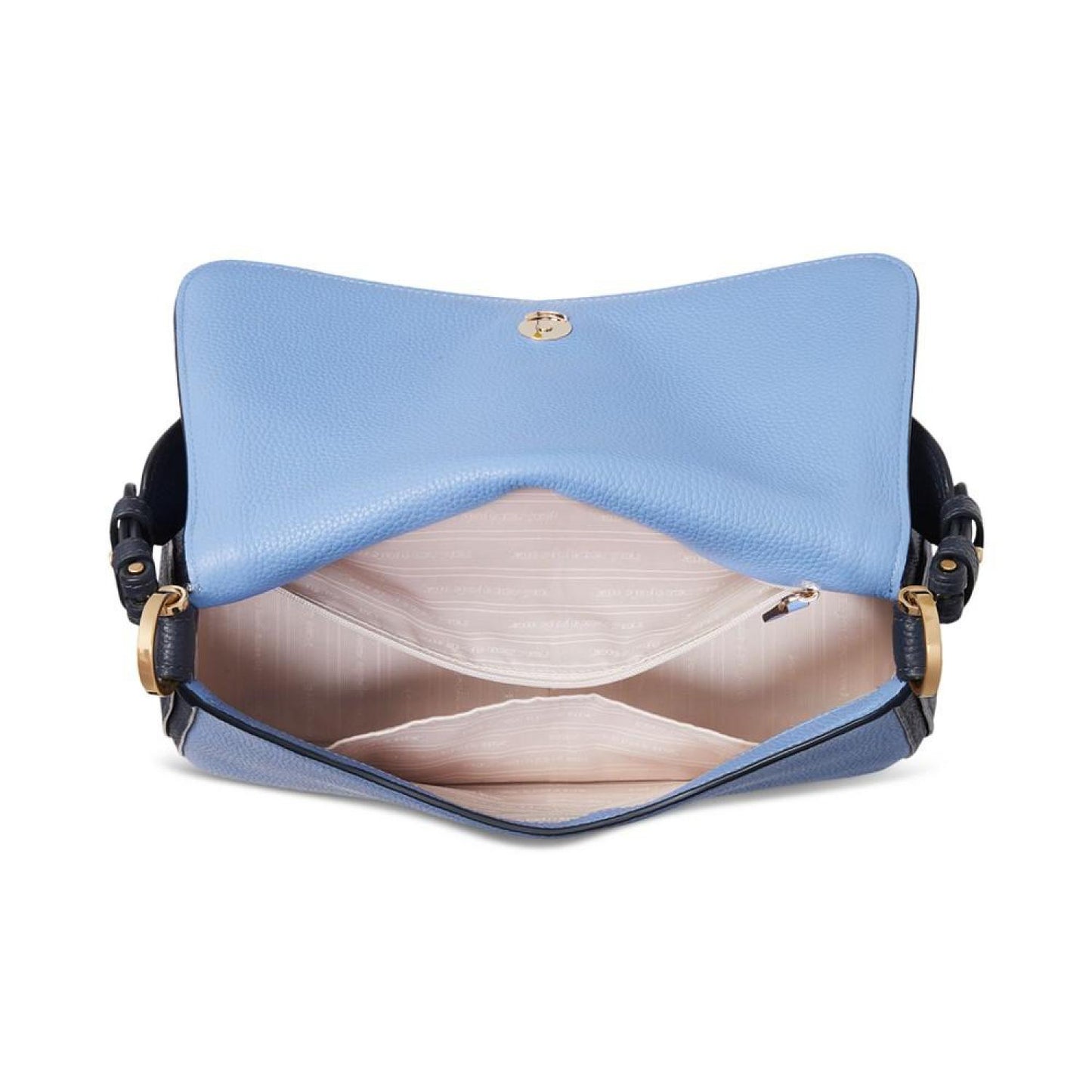 Hudson Colorblocked Pebbled Leather Small Convertible Flap Shoulder Bag