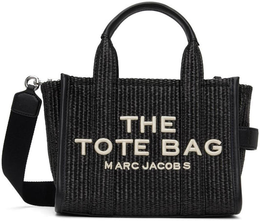Black 'The Woven Small Tote Bag' Tote