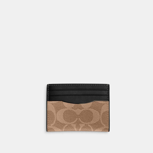Coach Outlet Slim Id Card Case In Signature Canvas