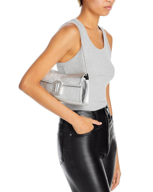 The Metallic St. Marc Convertible Leather Clutch