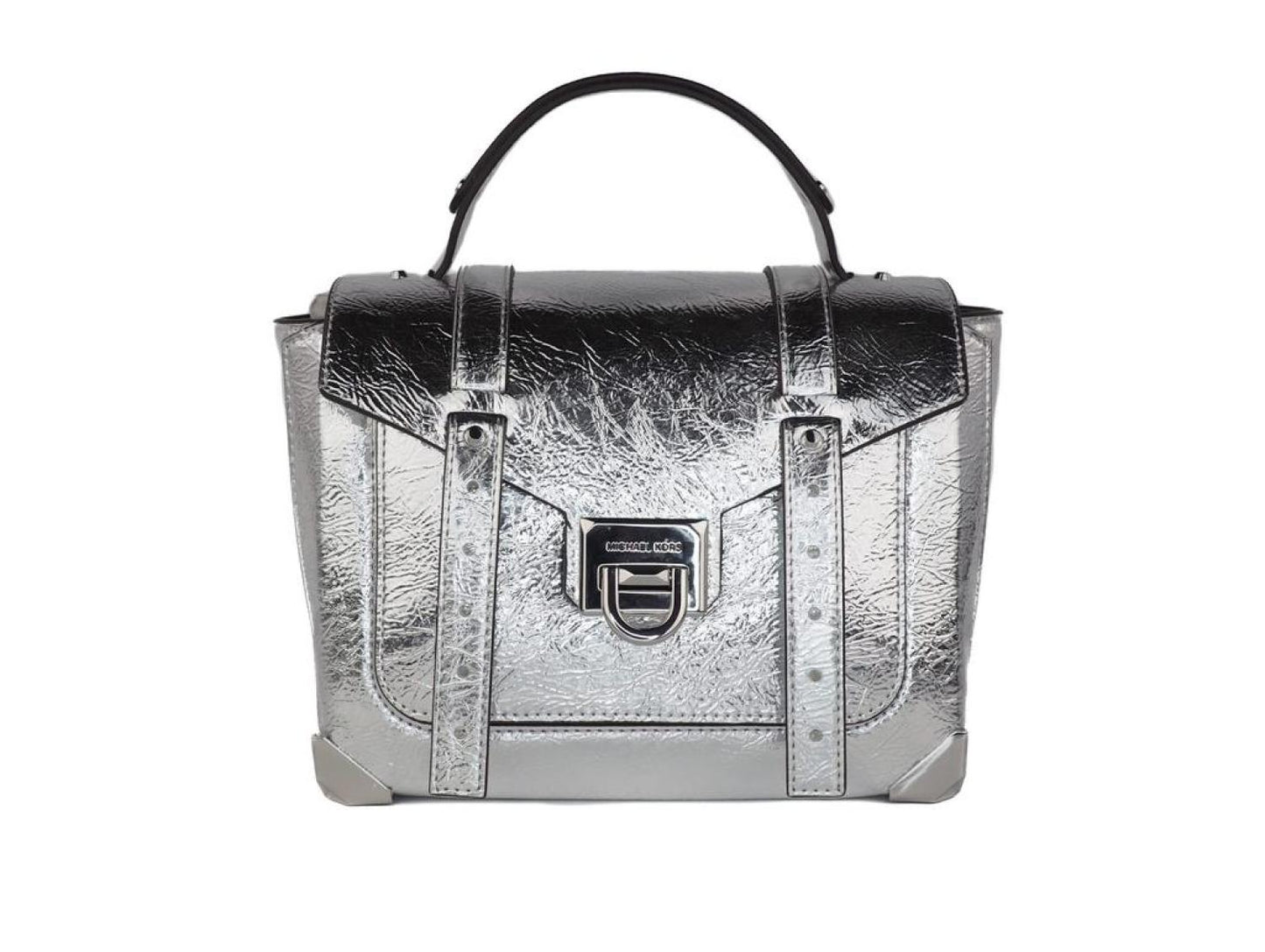 Michael Kors Manhattan Top Handle Leather Satchel Crossbody Bag