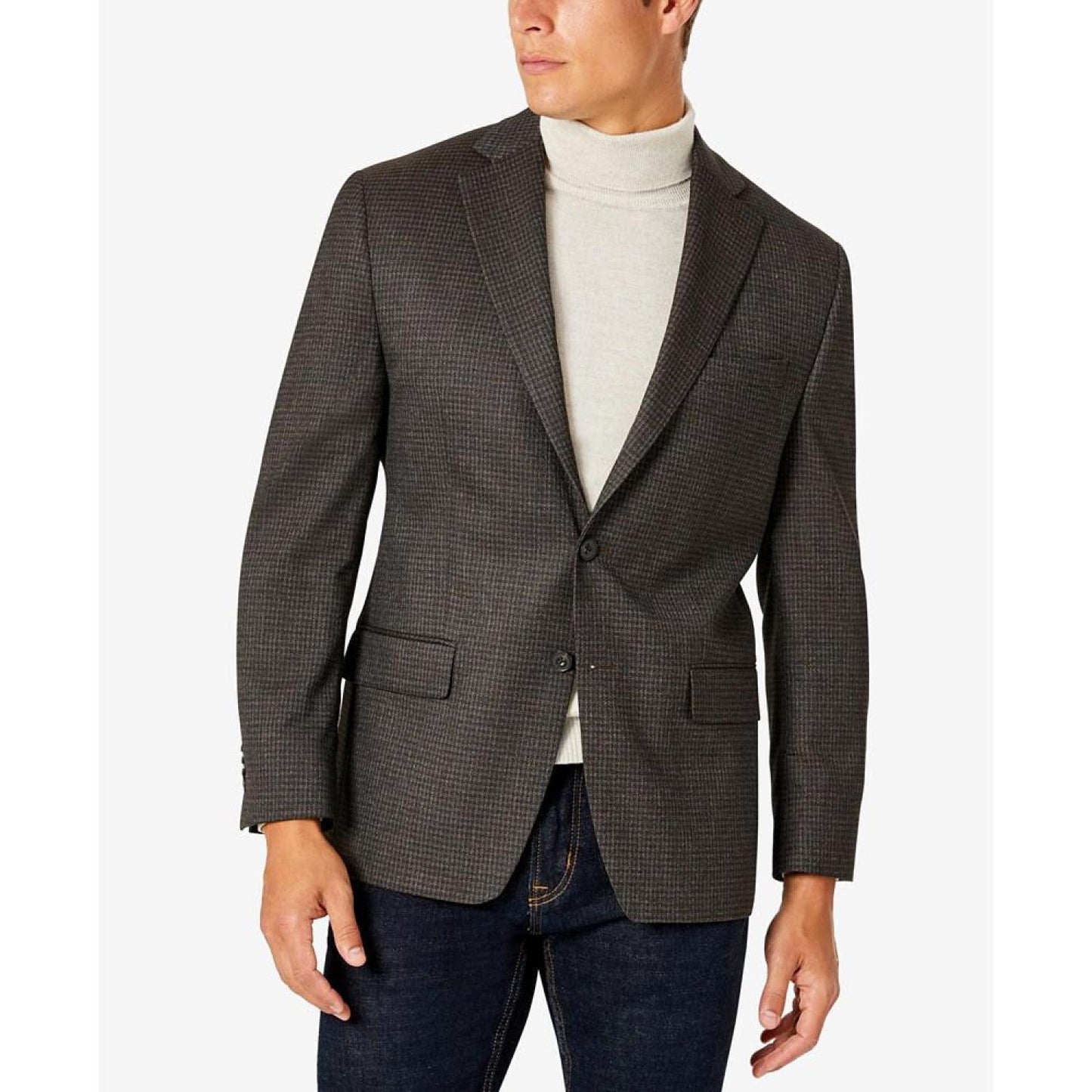 Men's Modern-Fit Pattern Check Sport Coats