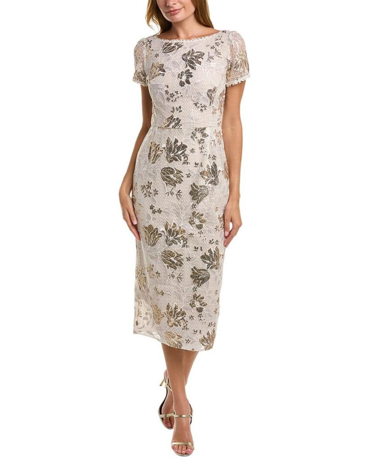 Marchesa Notte Embroidered Midi Dress Marchesa Notte Embroidered Midi Dress