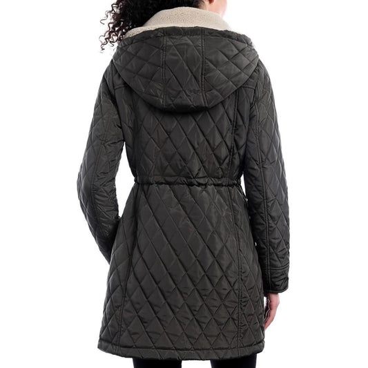 Petite Hooded Fleece-Collar Quilted Anorak Coat, Created for Macy's