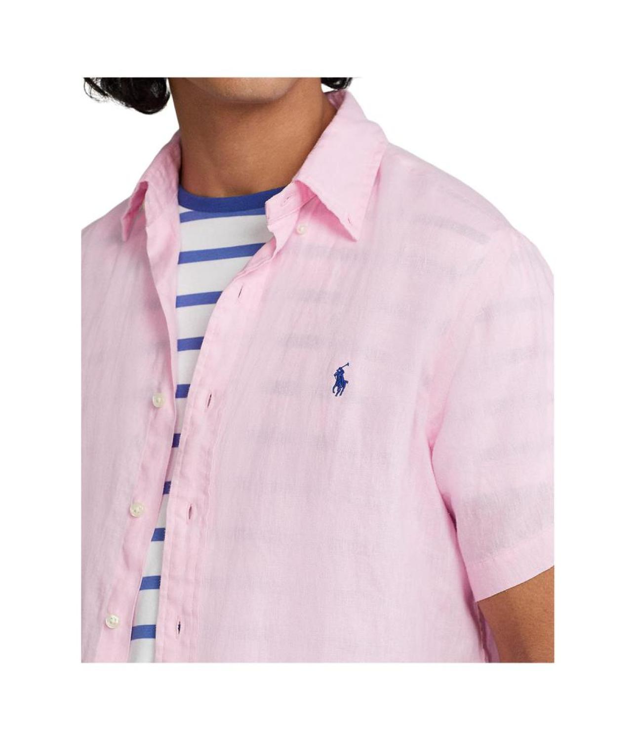 Short Sleeve Classic Fit Linen Shirt