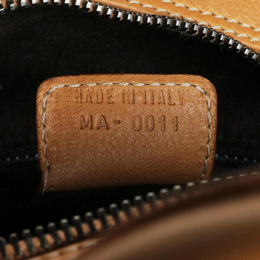 Tan Leather Small Bowler Bag