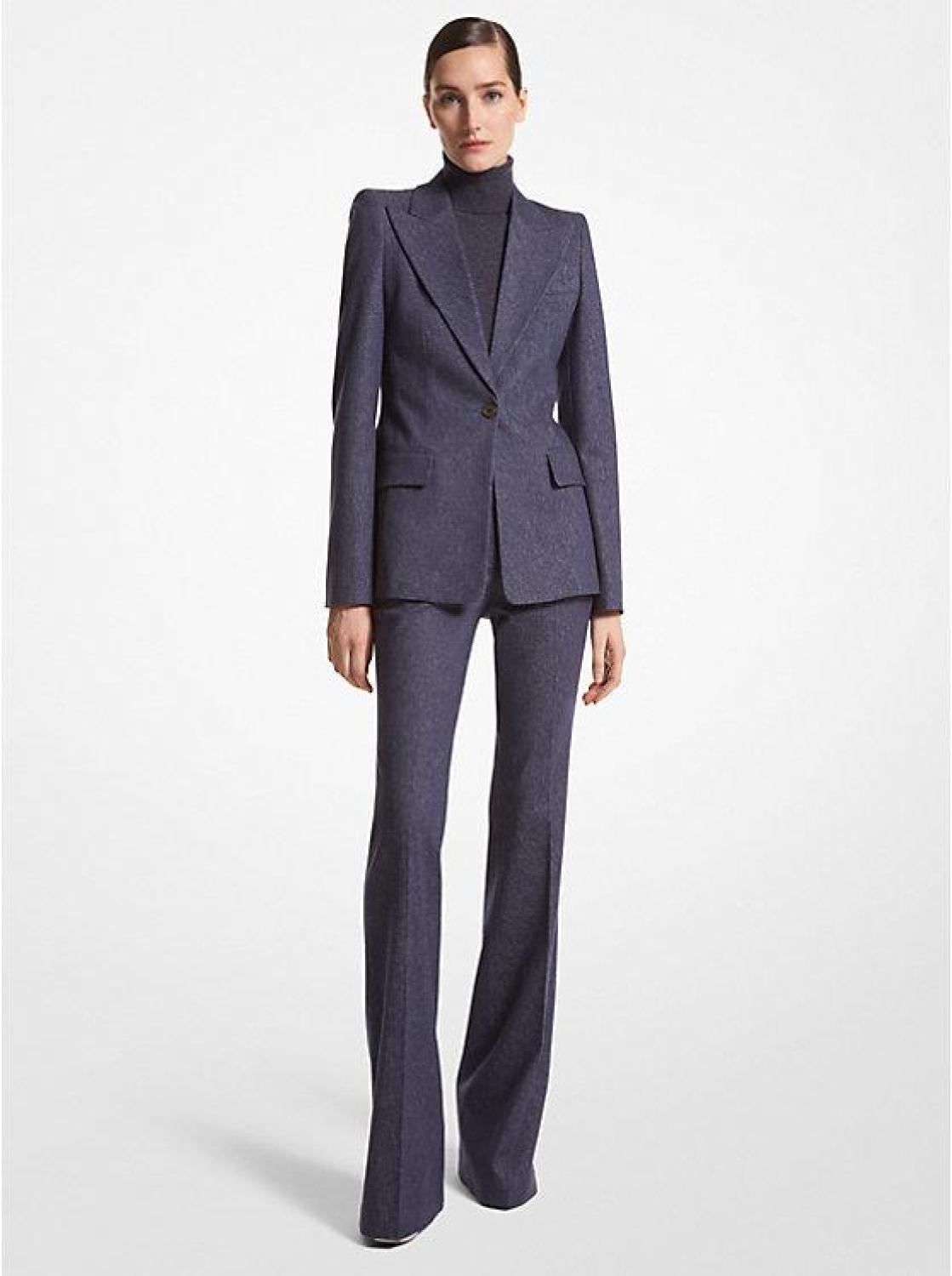 Georgina Wool Blend Twill Blazer
