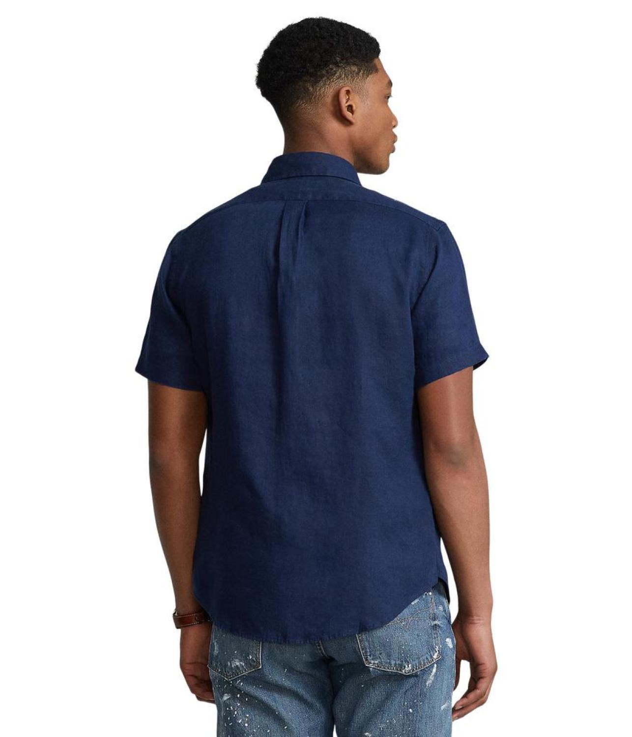 Short Sleeve Classic Fit Linen Shirt
