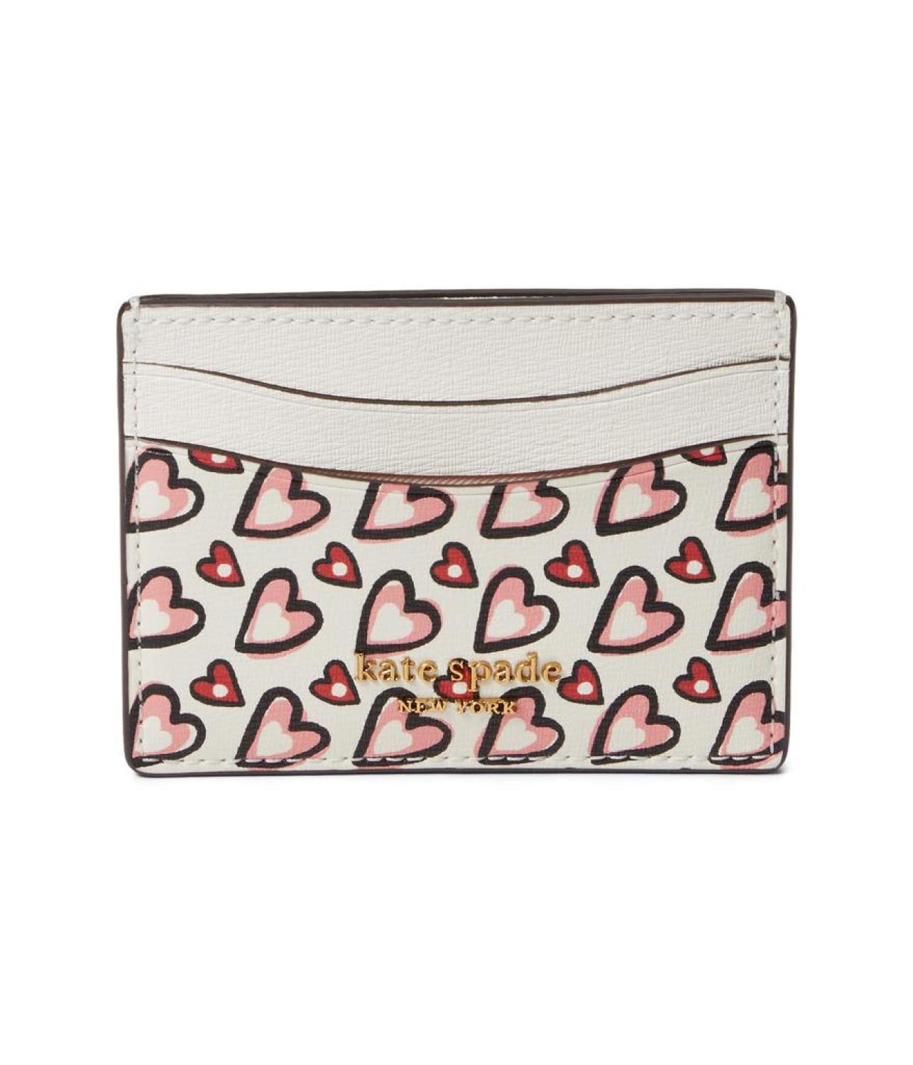 Morgan Valentines Heart Print Card Holder