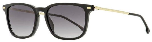 Hugo Boss Men's Rectangular Sunglasses B1020S 2M29O Black/Gold 54mm