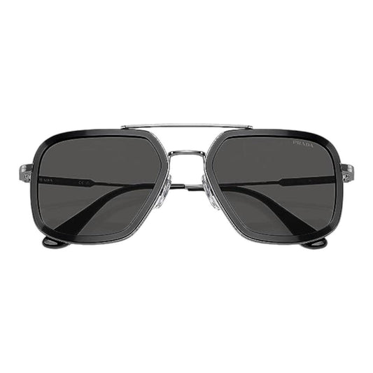 PRADA Men's PR 57XS M4Y5S0 Black Aviator Frame Sunglasses