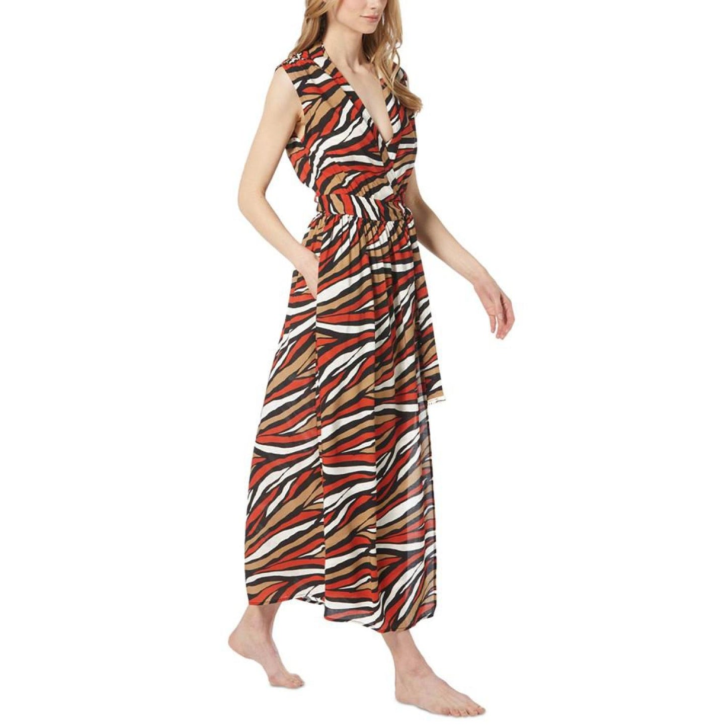 Women's Sleeveless Wrap Dress Cover-Up