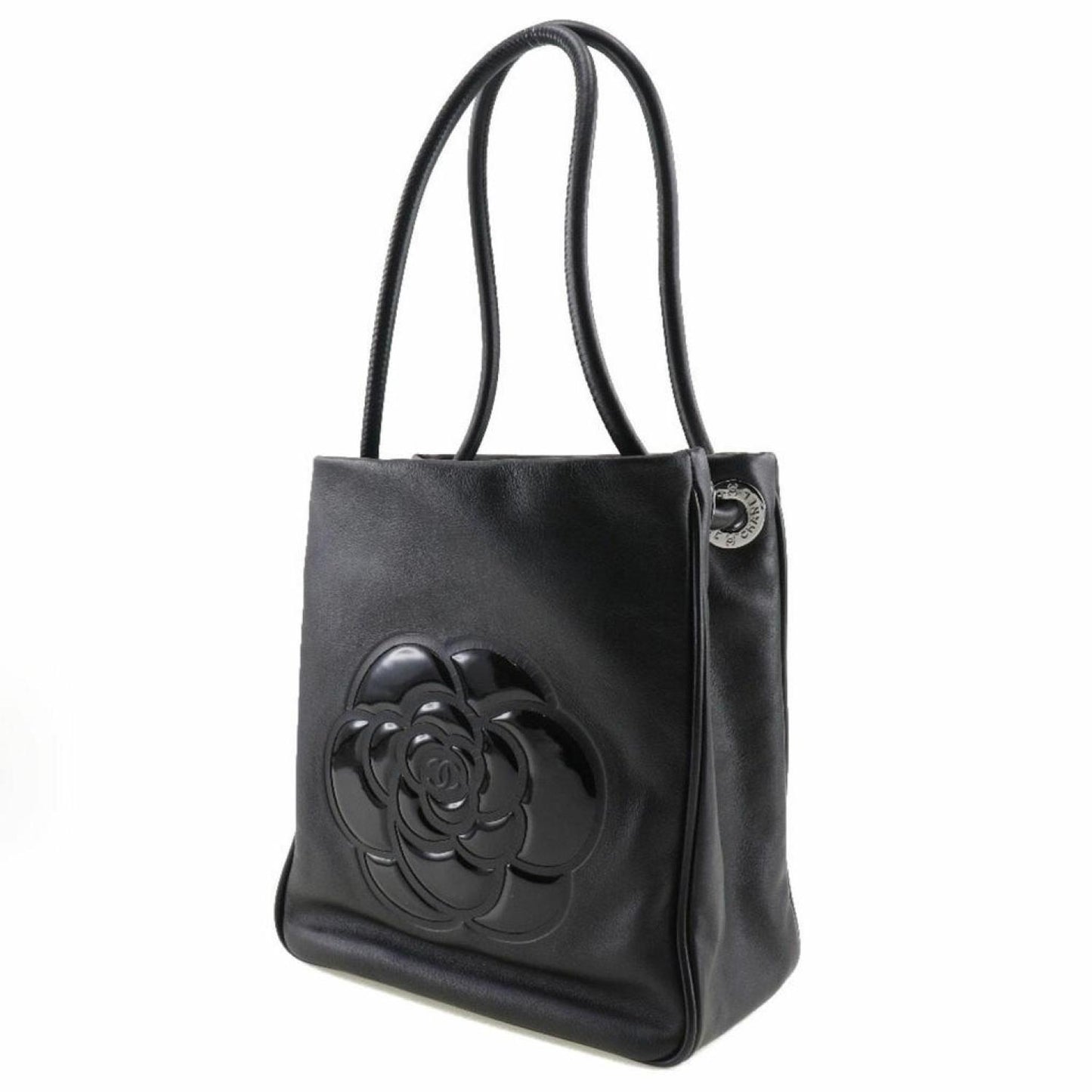 Chanel Camellia Leather Tote Bag (Pre-Owned)