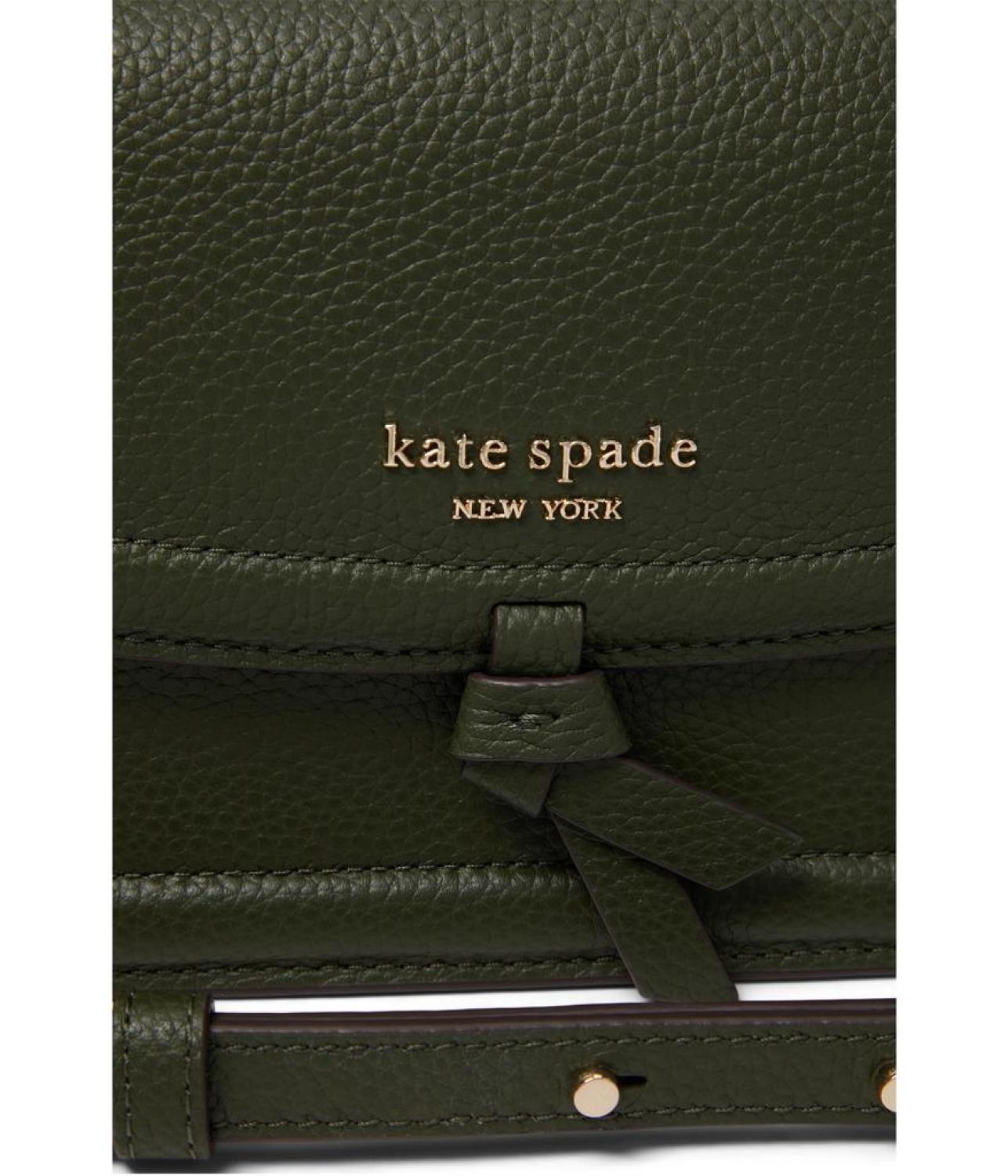 Knott Pebbled Leather Flap Crossbody