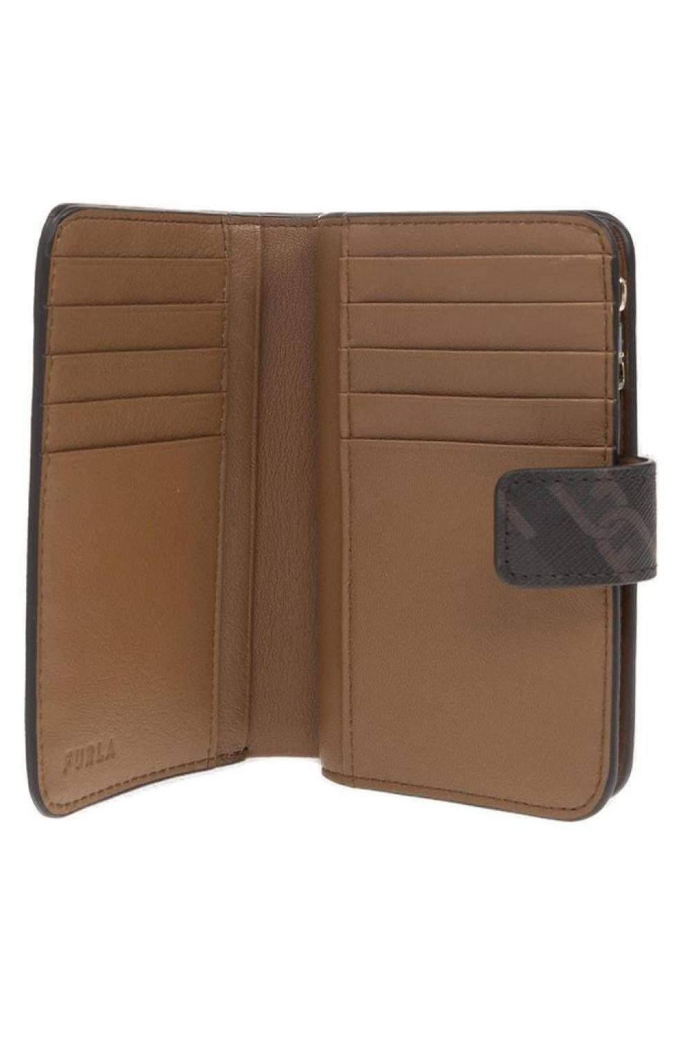 Furla Logo Plaque Monogrammed Wallet