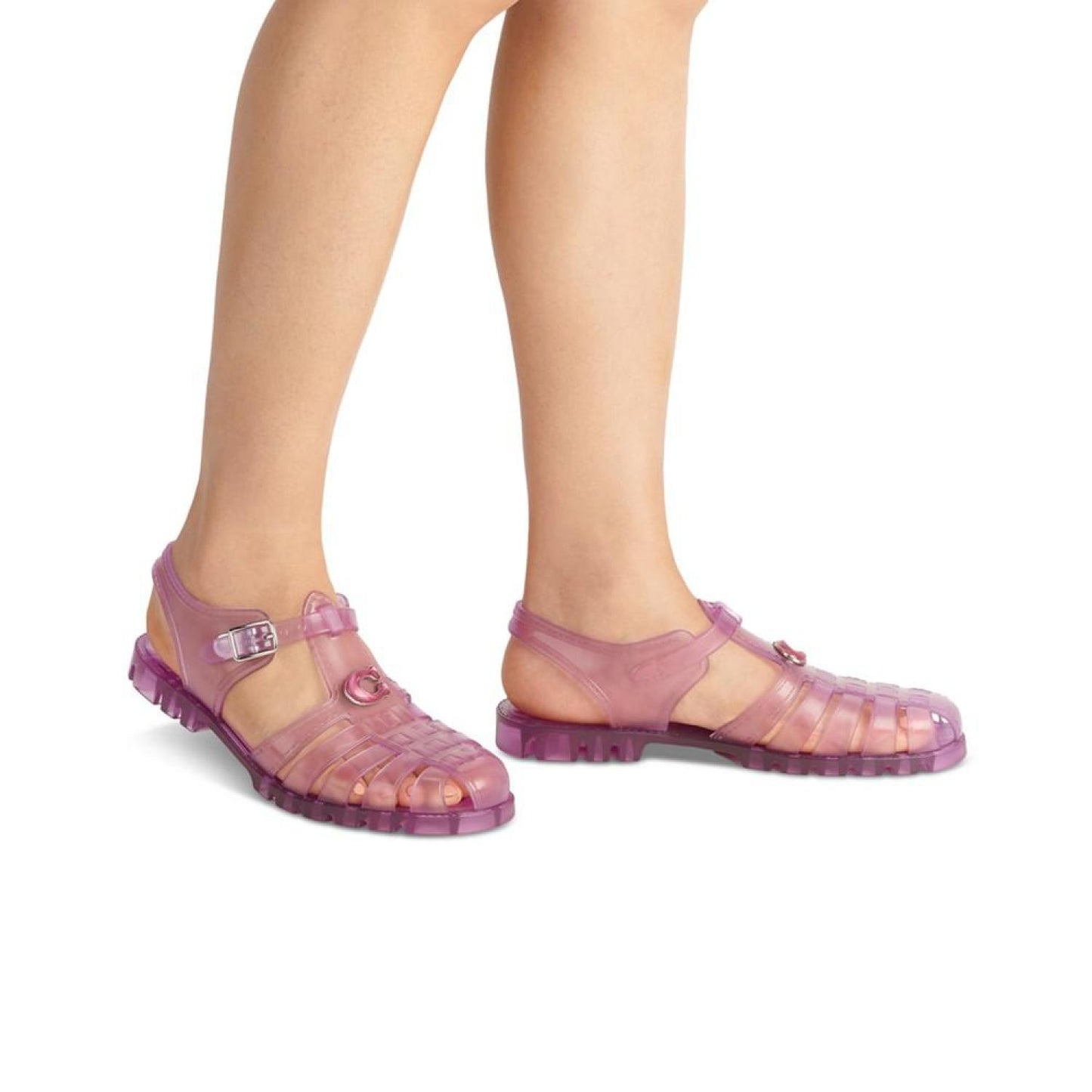 Women's Jelly Glitter Fisherman Flat Sandals