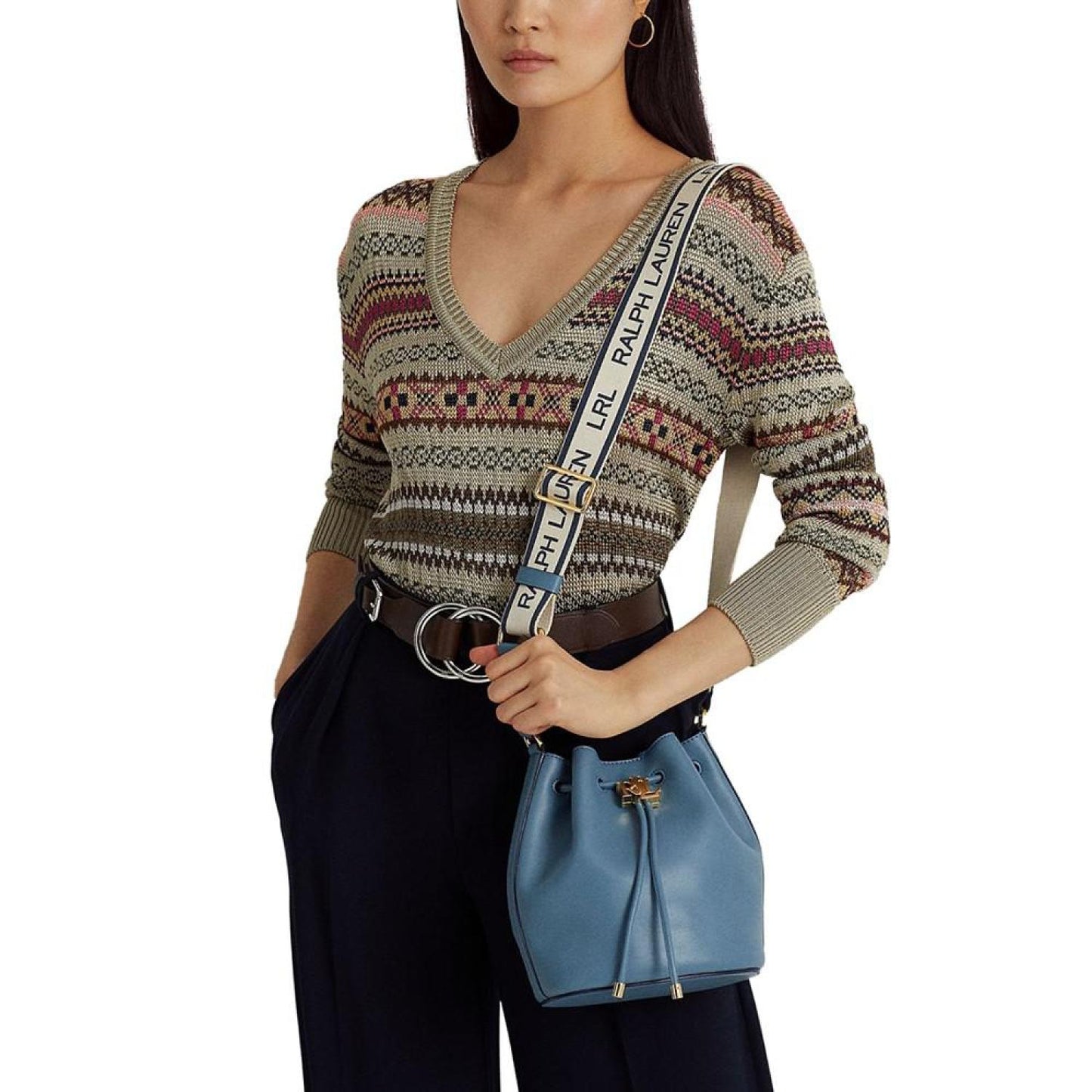 Andie Medium Leather Drawstring Bag