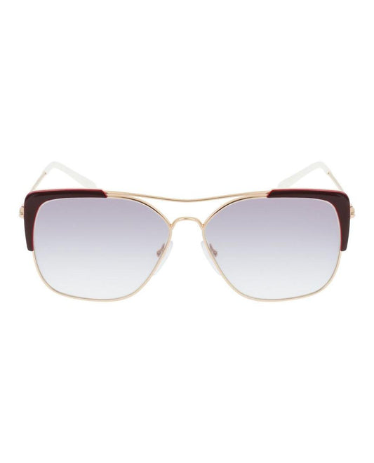Rectangle-Frame Metal Sunglasses