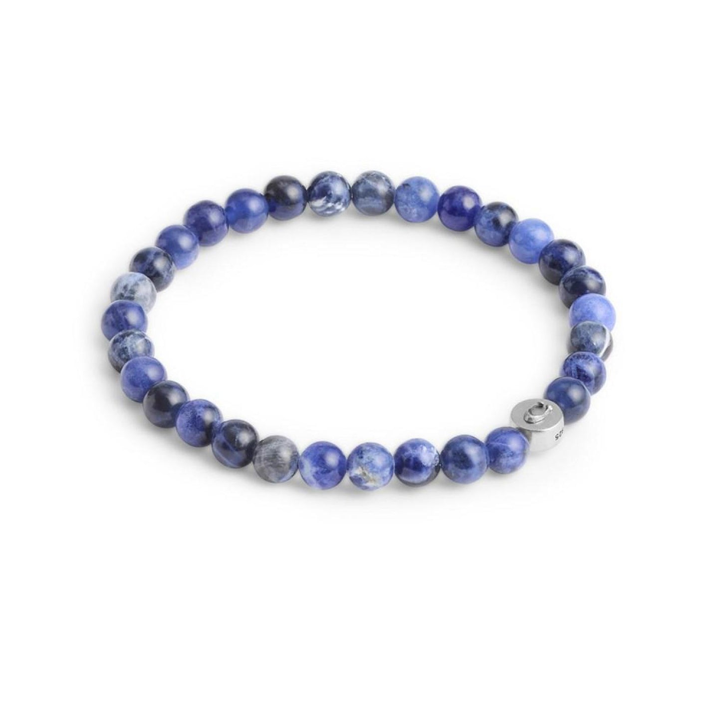 Men's Sterling Silver Signature Sodalite Bead Stretch Bracelet