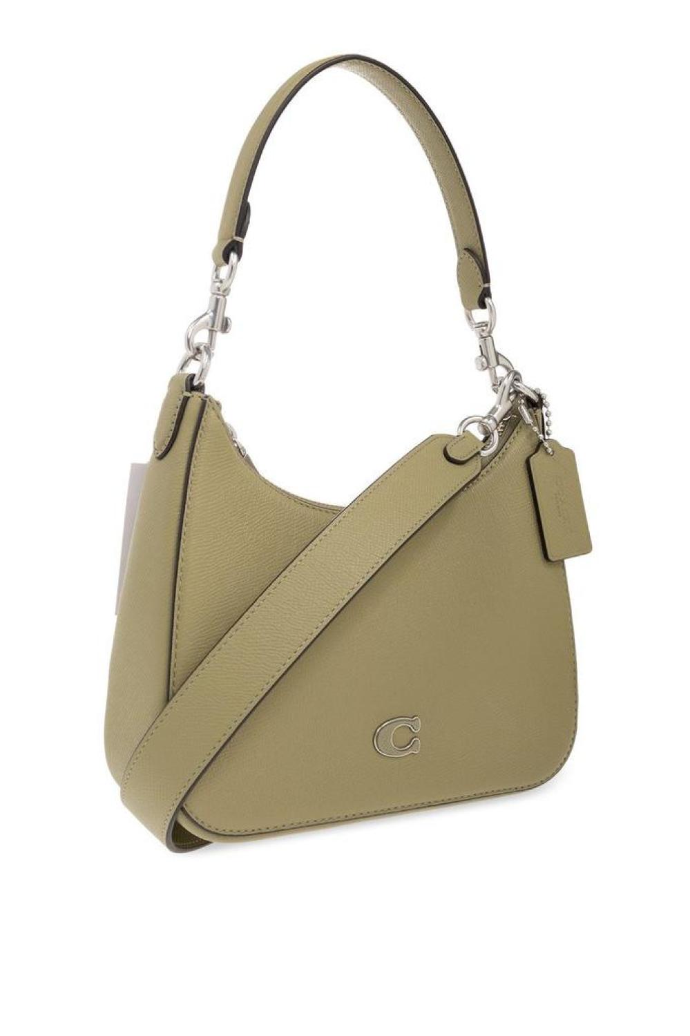 Coach Logo Plaque Zipped Shoulder Bag