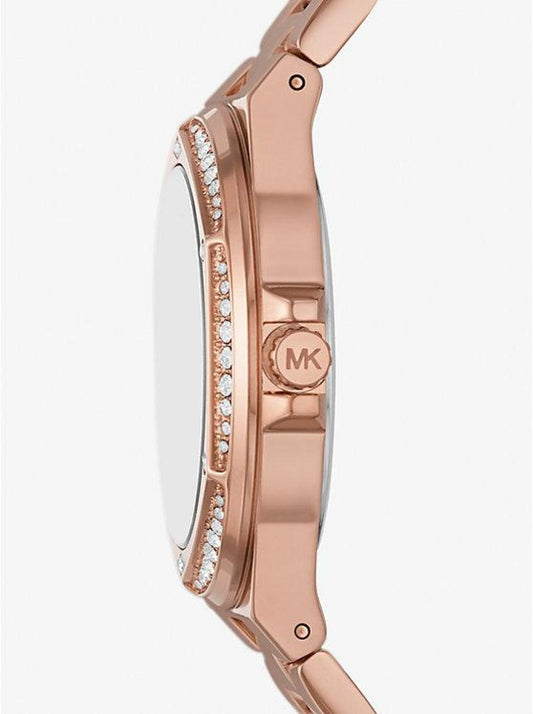 Lennox Pavé Logo Rose Gold-Tone Watch and Bracelet Set