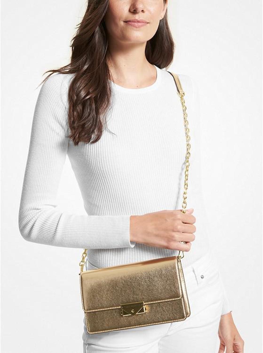 Cece Medium Metallic Faux Leather Clutch