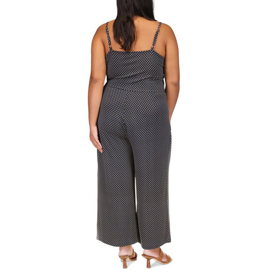 Plus Size Printed Side-Tie Jumpsuit