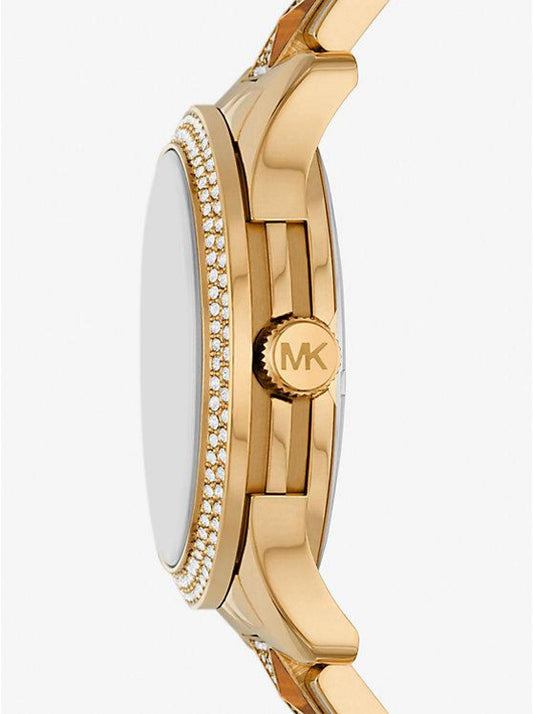 Runway Pavé Gold-Tone and Tiger's Eye Watch