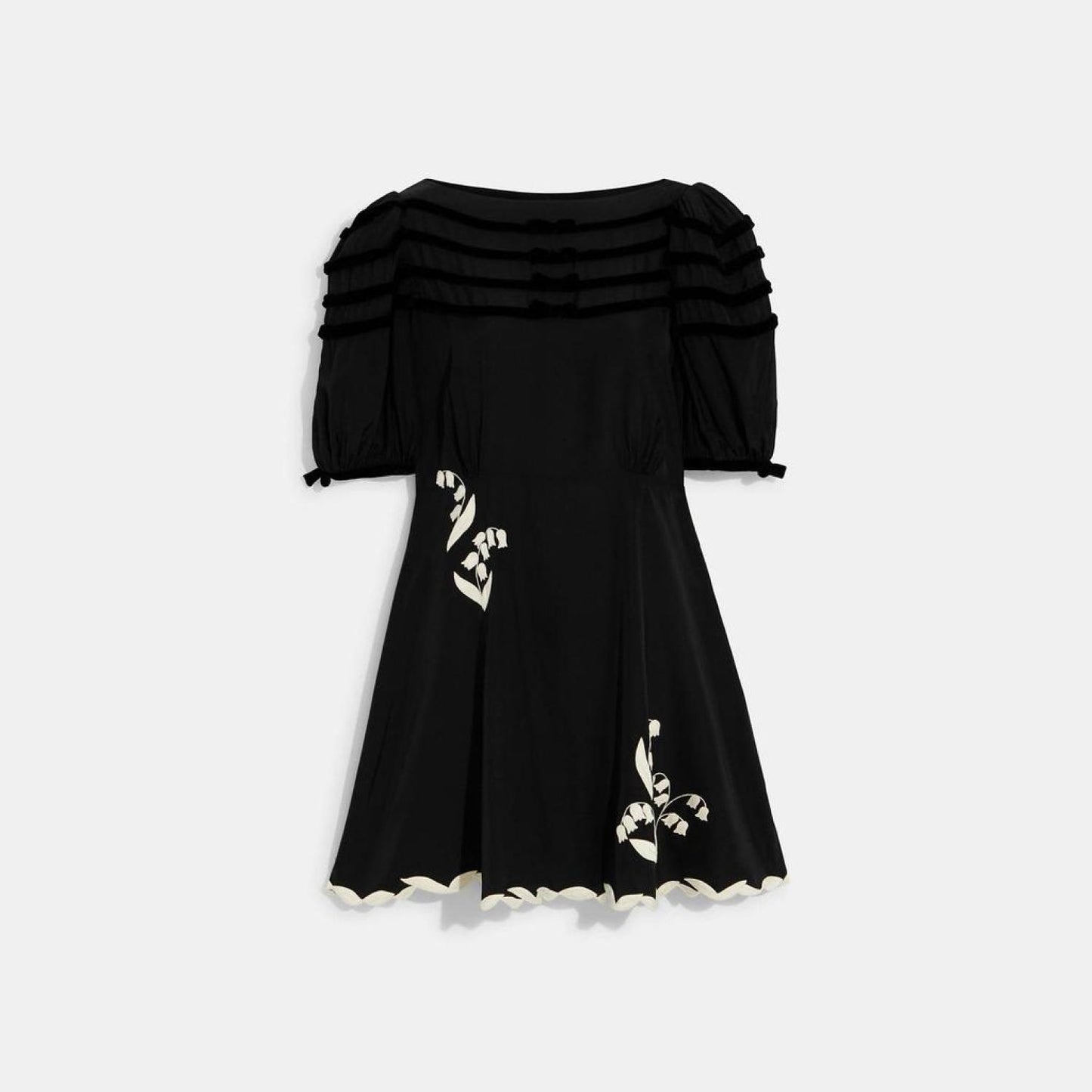 Coach Outlet Babydoll Dress With Velvet Bows
