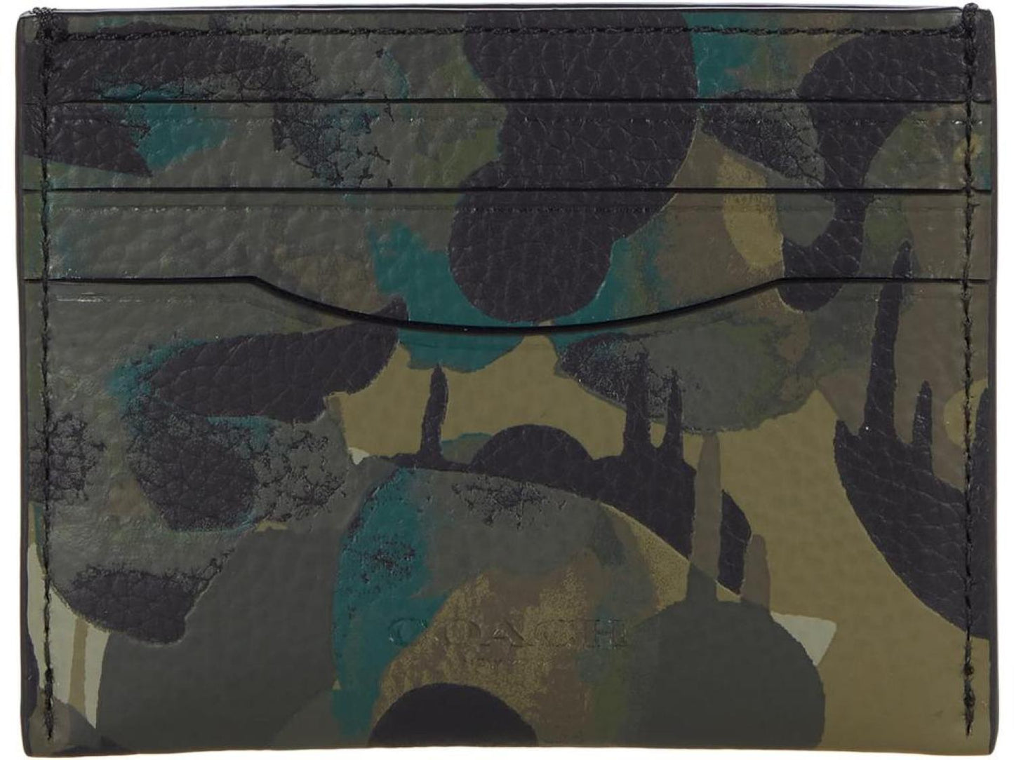 Flat Card Case Camo Leather