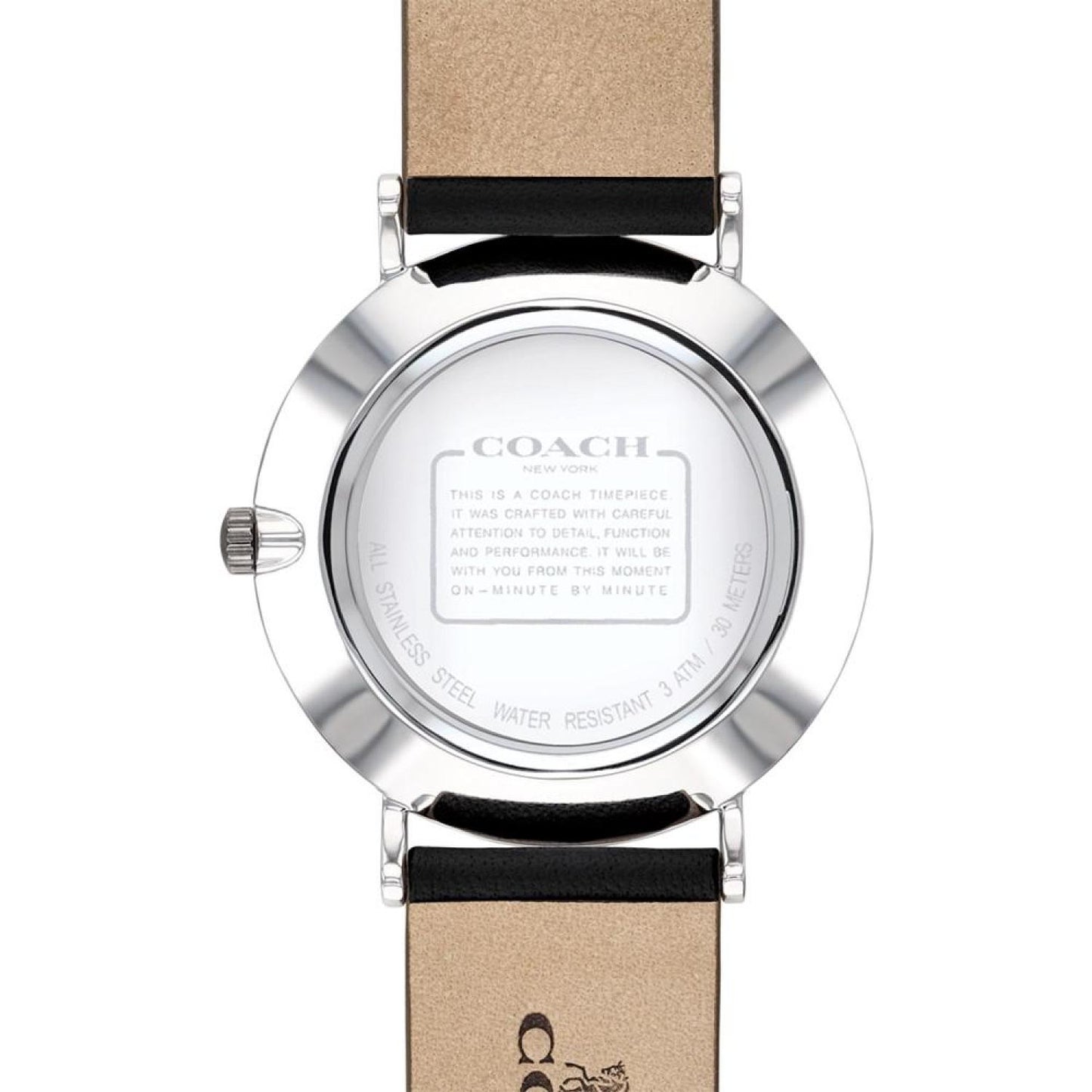Women's Perry Black Leather Strap Watch 36mm