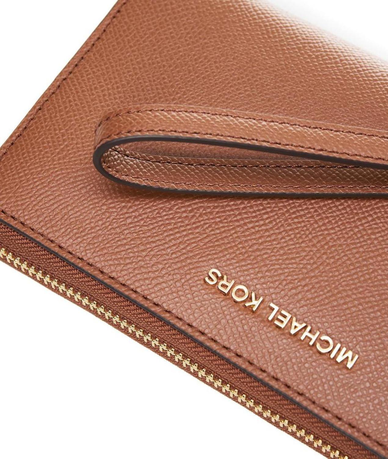 Michael Michael Kors Logo Plaque Zipped Large Smartphone Wallet