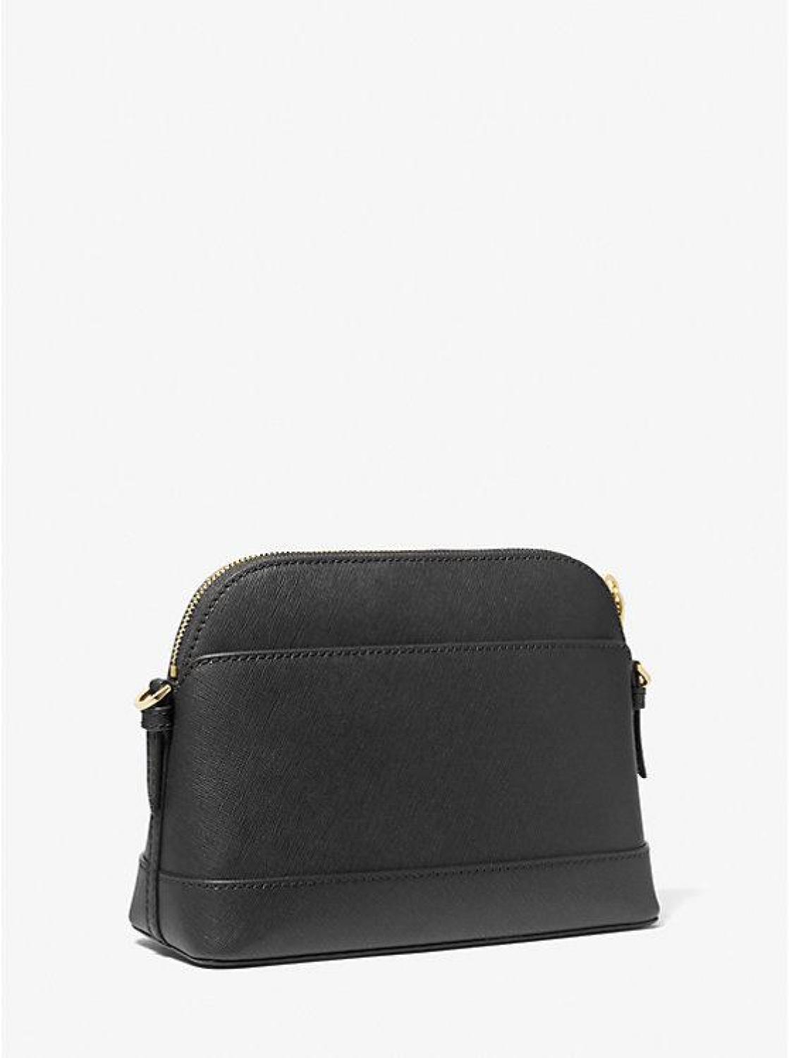 Large Saffiano Leather Dome Crossbody Bag