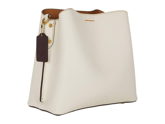 Color-Block Leather Willow Bucket 24