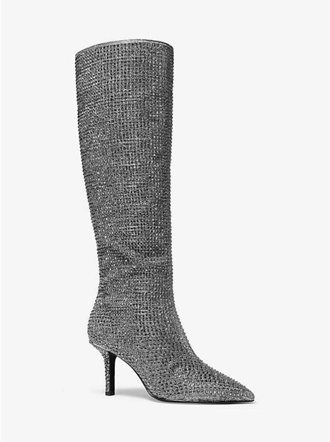 Katerina Crystal-Embellished Knee-High Boot