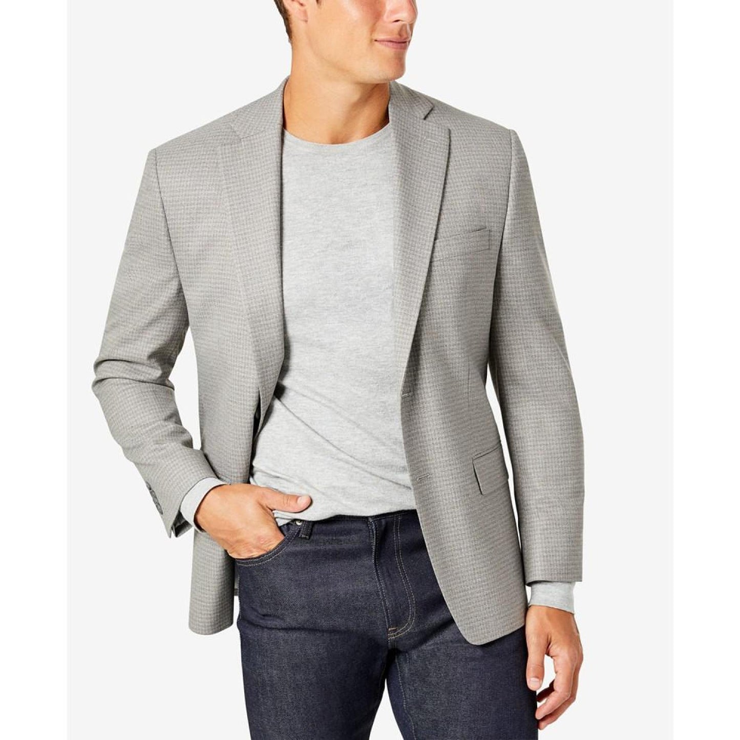 Men's Modern-Fit Pattern Check Sport Coats