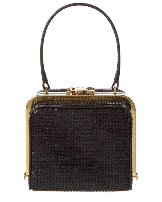 CELINE Triomphe Minaudiere Leather Clutch