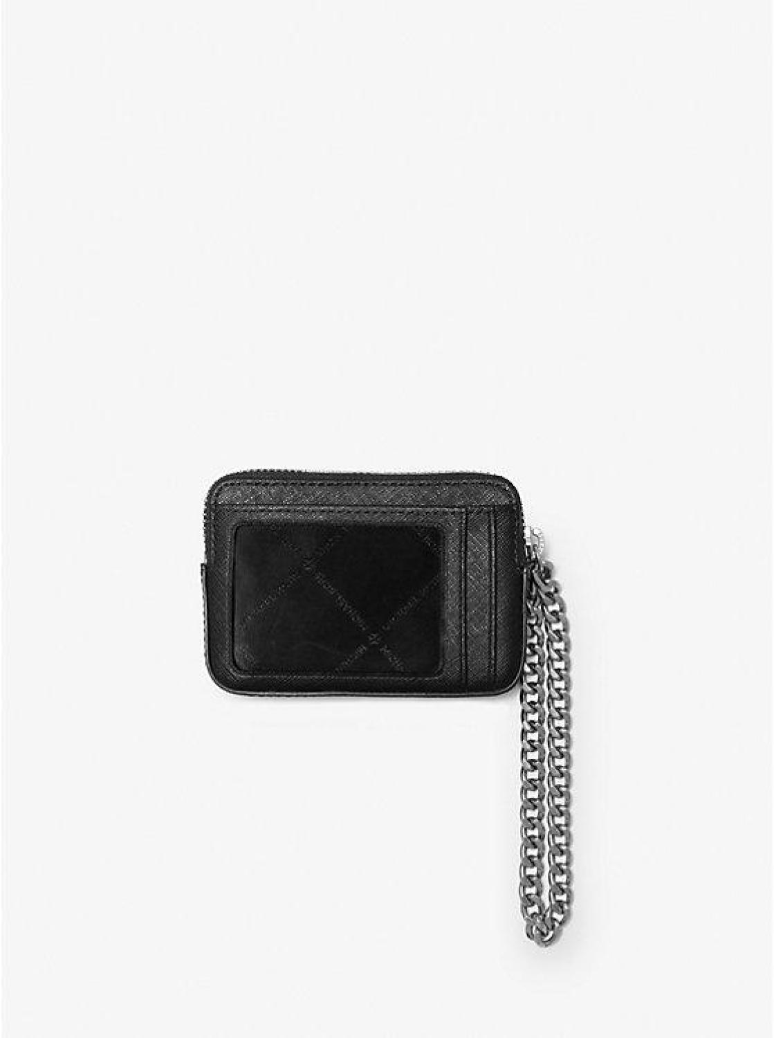 Medium Saffiano Leather Chain Card Case