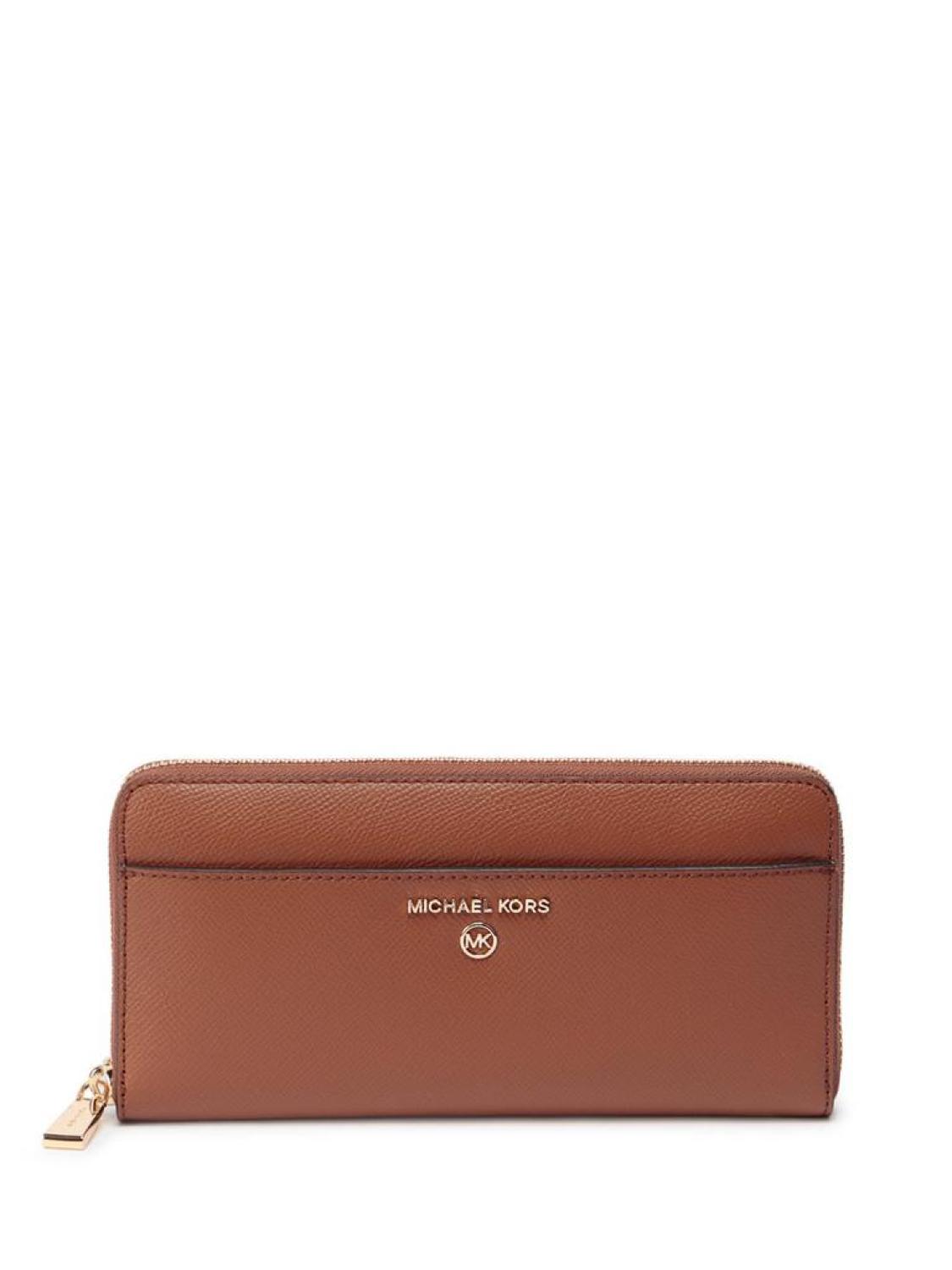 Michael Michael Kors Logo Plaque Zip-Up Long Wallet
