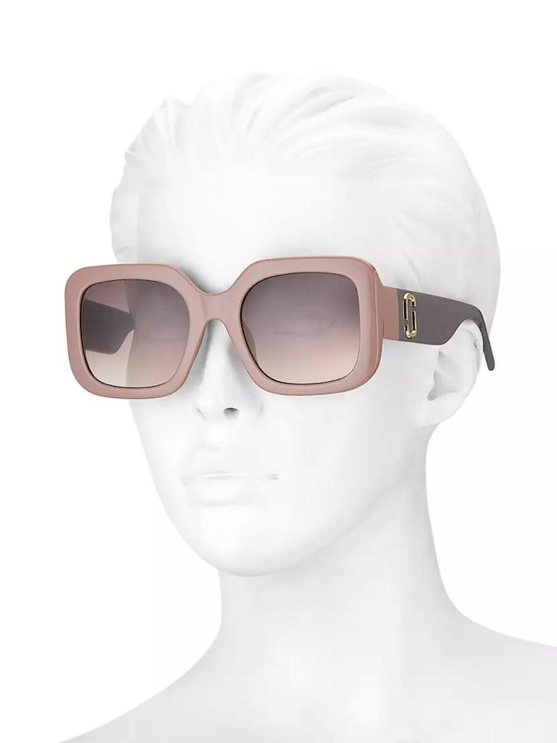 53MM Square Colorblocked Sunglasses