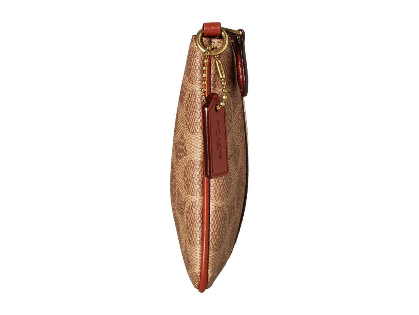 Color Block Coated Canvas Signature Small Wristlet