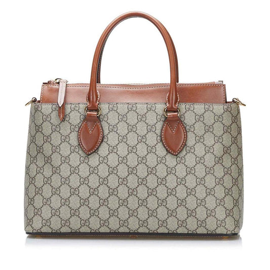 Gucci  GG Supreme Linea A Zip Satchel (Pre-Owned)