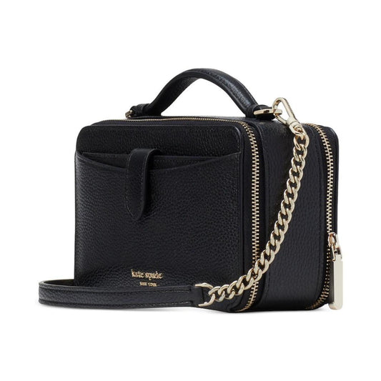 Hudson Pebbled Leather Double Zip Crossbody