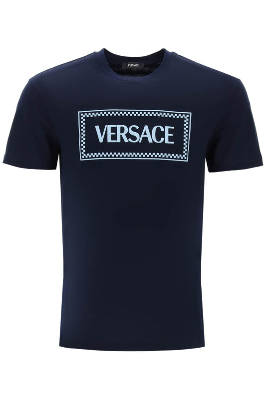 Versace t-shirt con logo ricamato